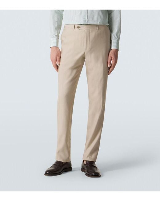 Canali Natural Linen And Wool Suit for men