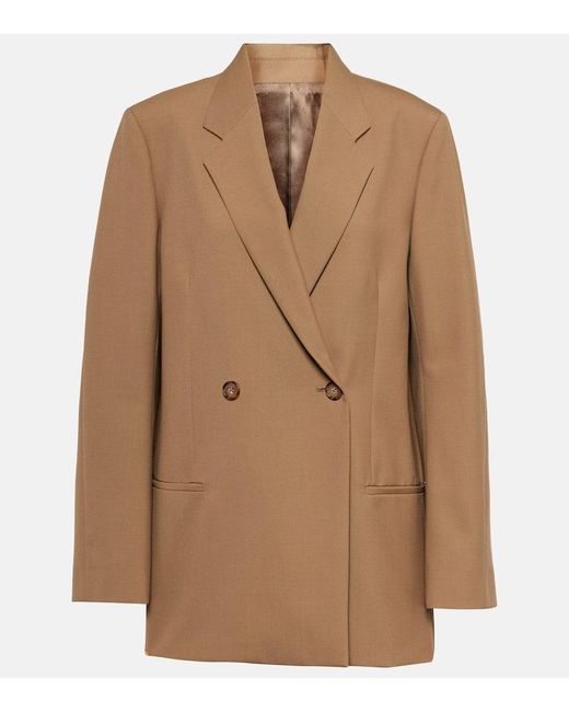 Totême  Brown Oversized Double-breasted Blazer