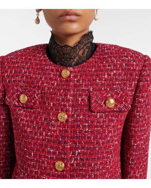 Valentino Red Tweed Jacket