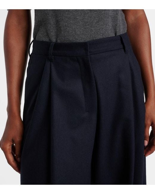 Max Mara Blue Weite Hose Titty Aus Wolle