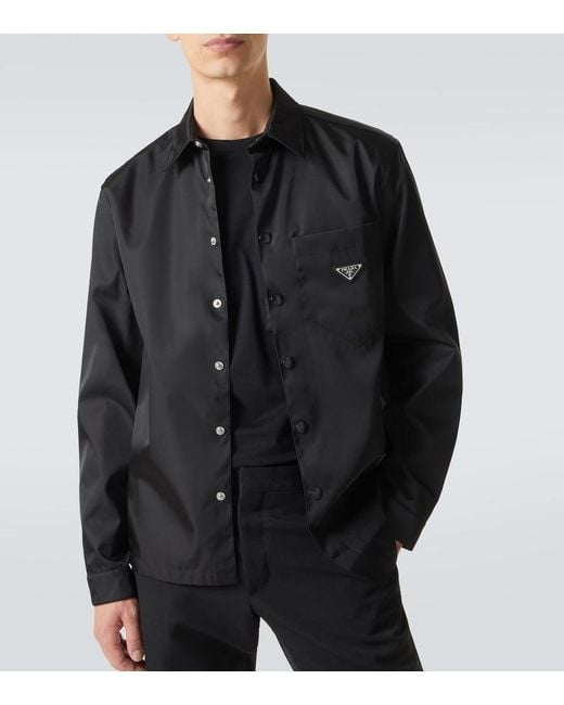 Prada Black Re-Nylon Shirt Jacket for men