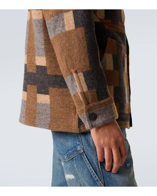 RRL Hemdjacke Aus Einem Wollgemisch in Brown für Herren