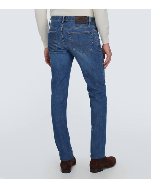 Brioni Slim Jeans Meribel in Blue für Herren