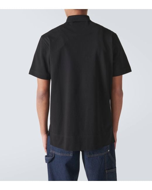 Givenchy Black Cotton Jersey Polo Shirt for men