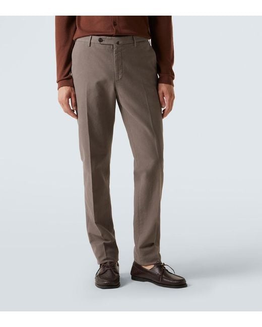 Slowear Gray Cotton Chinos for men