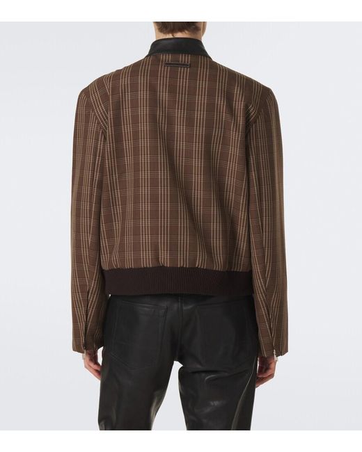 Wales Bonner Brown Axis Checked Virgin Wool Jacket for men