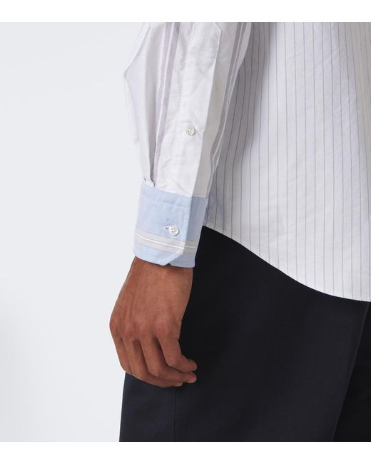 Thom Browne White Striped Cotton Shirt for men