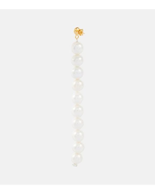 Magda Butrym White Pearl Drop Earrings