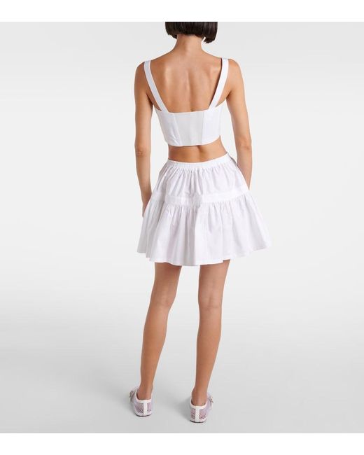 Crop Top De Algodon Alaïa de color White