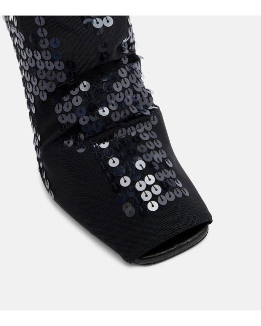 Rick Owens Black Cantilever Embellished Leather Boots