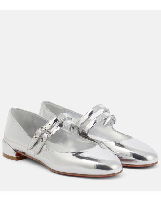 Christian Louboutin White Ballerinas Shoes