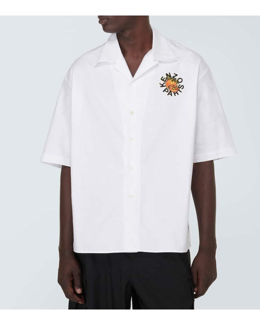 KENZO Hemd aus Baumwoll-Jersey in White für Herren