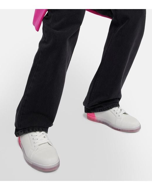 Christian Louboutin White Sneakers Fun Vieira Aus Leder