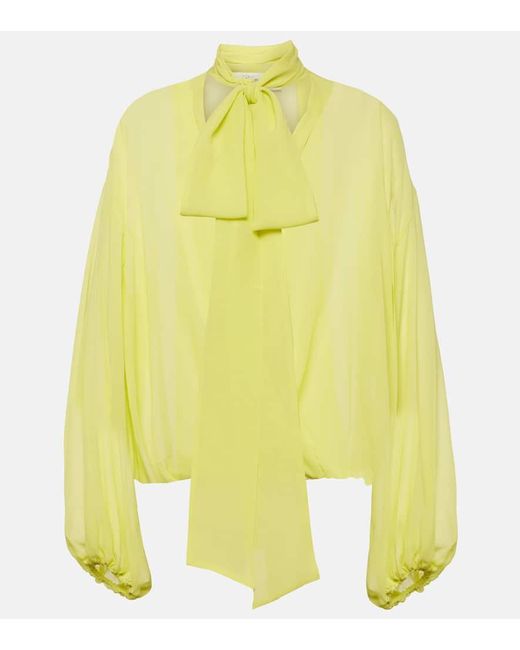 Blumarine Yellow Bluse aus Seide