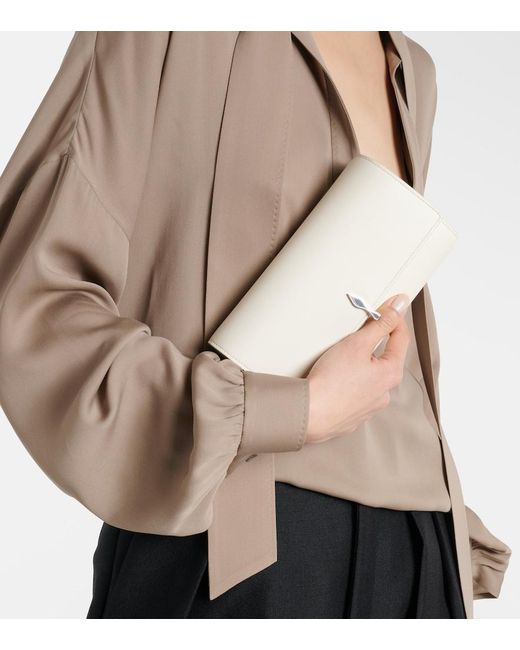 Christian Louboutin Natural Bettina Leather Clutch