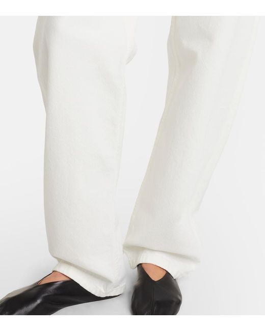 The Row White Burty Straight Jeans