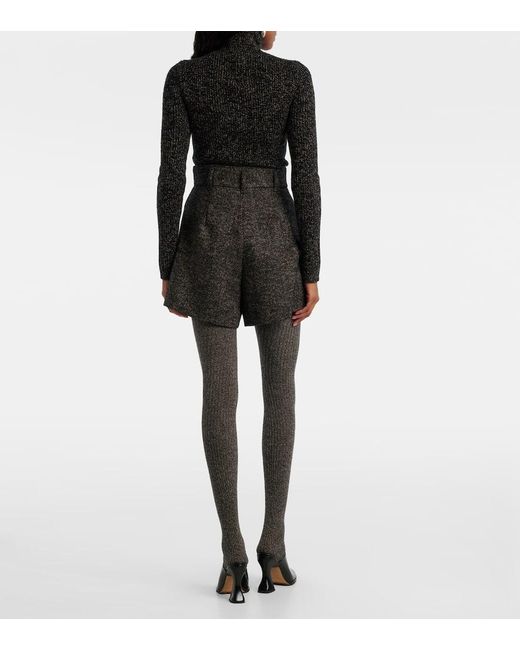 Max Mara Brown Cashmere And Wool-Blend Tights