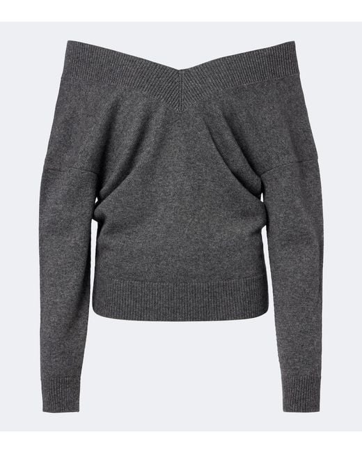 Pullover Off-Shoulder di Tom Ford in Gray