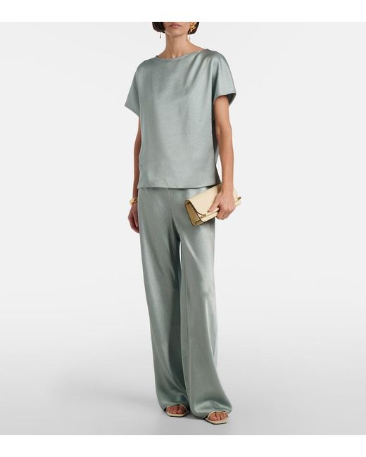Vince Blue Satin Top
