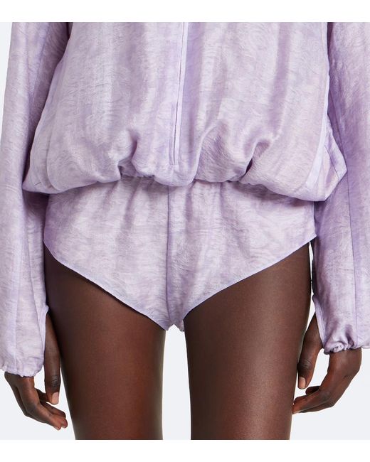 Christopher Esber Purple Light Leak Jacquard Romper