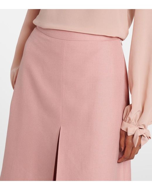 Valentino Pink High-Rise Wide-Leg Skort
