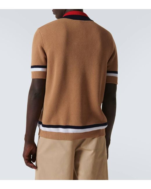 Gucci Orange Cotton Pique Polo Shirt for men