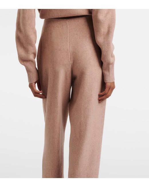 Loro Piana Natural Rose Island Cashmere And Linen Cropped Pants