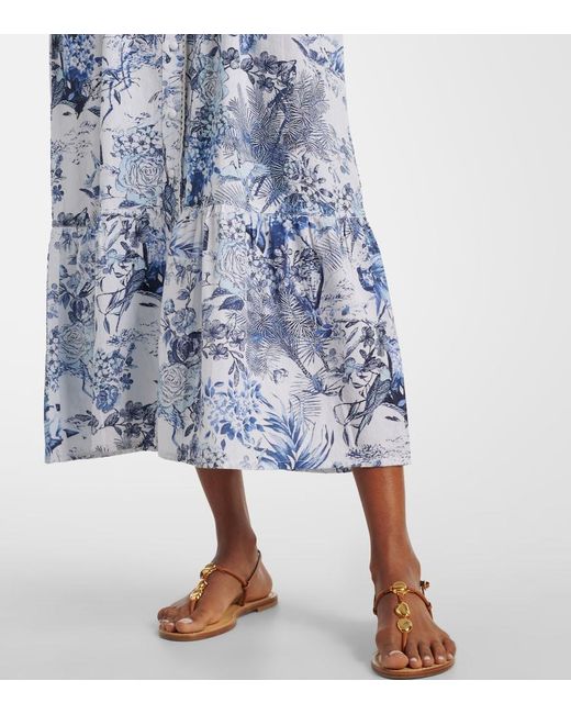 Melissa Odabash Blue Kitty Cotton And Linen Shirt Dress