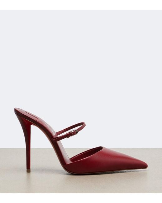 Christian Louboutin Red Milena Leather Mules