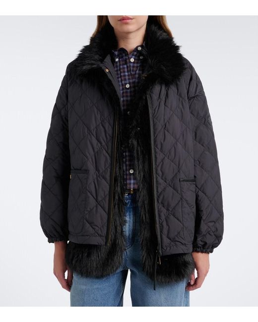 Moncler Black Chaleureux Convertible Quilted Down Jacket