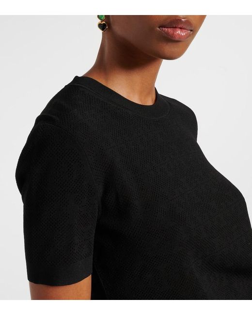 Tory Burch Black T Monogram Jacquard T-Shirt