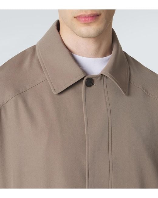 The Row Brown Osano Wool Blouson Jacket for men