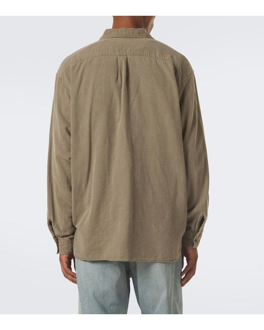 A.PRESSE Green Cotton Shirt for men
