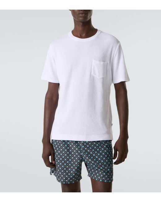 Fedeli White Extreme Cotton Terry Polo T-Shirt for men