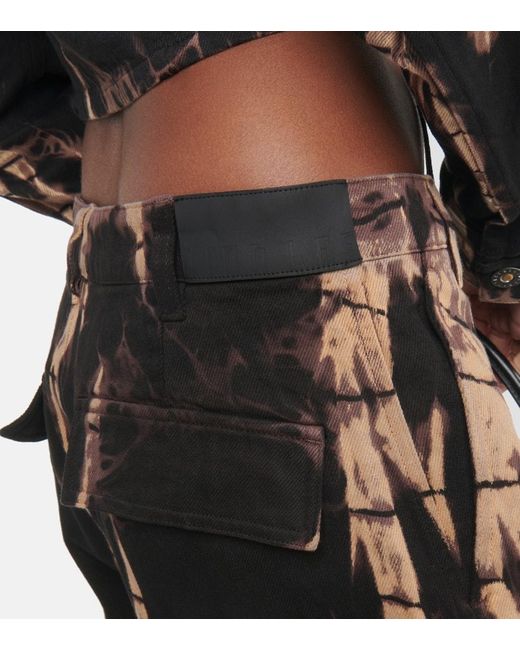 Dion Lee Black Cargohose Aus Denim
