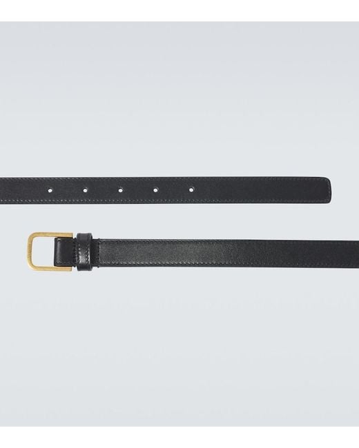 Saint Laurent Black Leather Belt for men