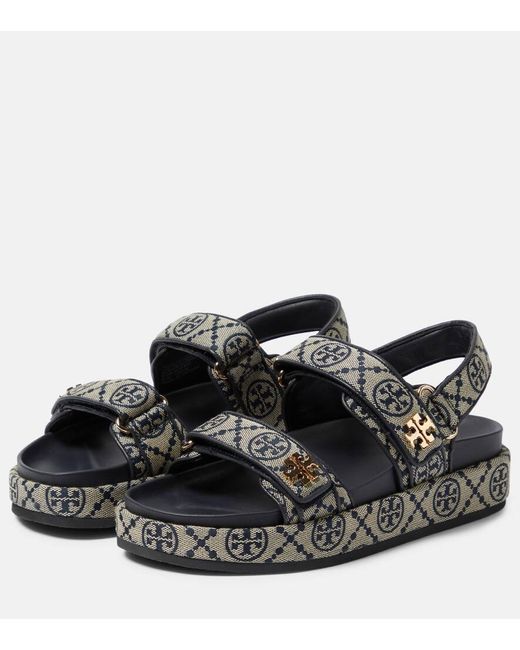 Flat sandals Tory Burch de color Black