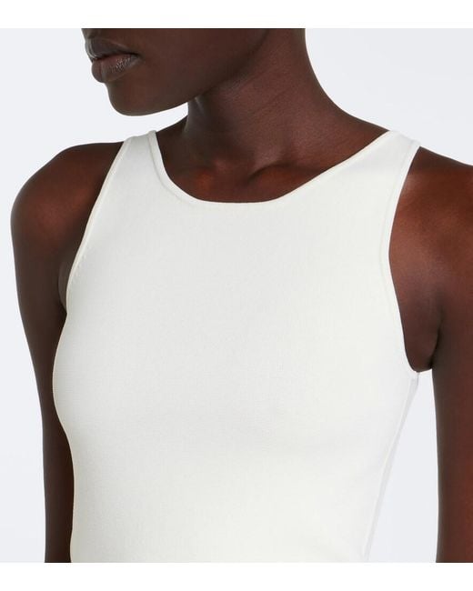 Totême White Knitted Tank Top
