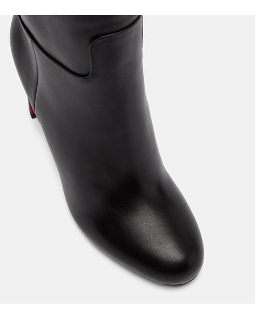 Christian Louboutin Black Overknee-Stiefel Loo 85 Aus Leder