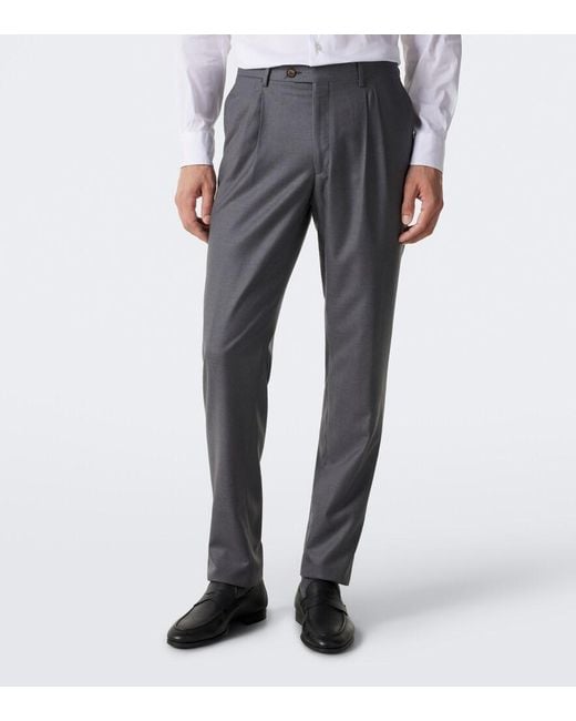 Eleventy Gray Single-Breasted Wool Suit for men