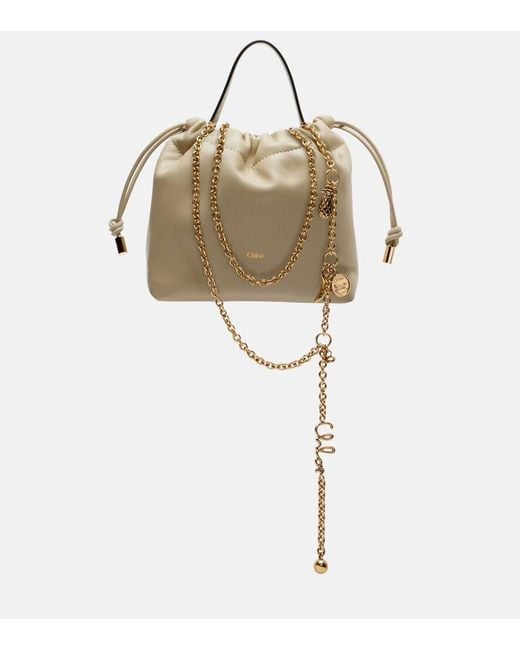 Chloé Metallic Bucket Bag Icons Mini Aus Leder