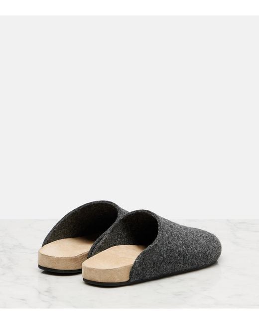 The Row Gray Hudson Slippers