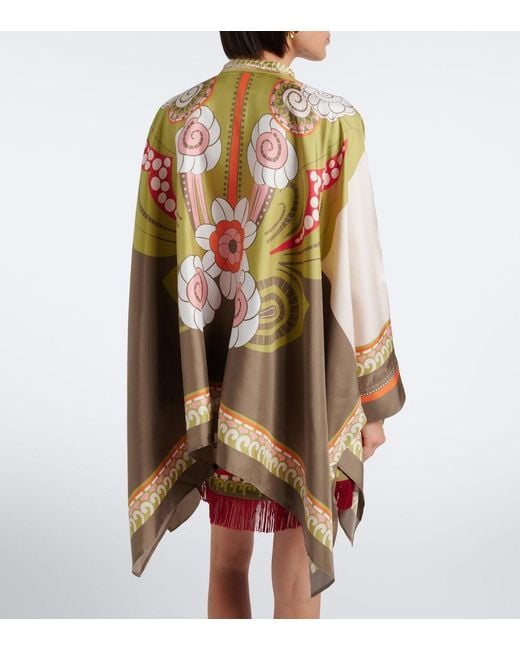 LaDoubleJ Metallic Foulard Printed Silk Twill Shirt