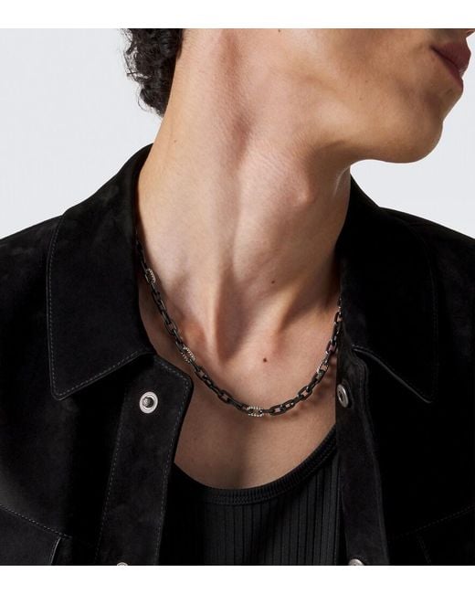 David Yurman Blue Dy Madison Titanium And Sterling Chain Necklace for men