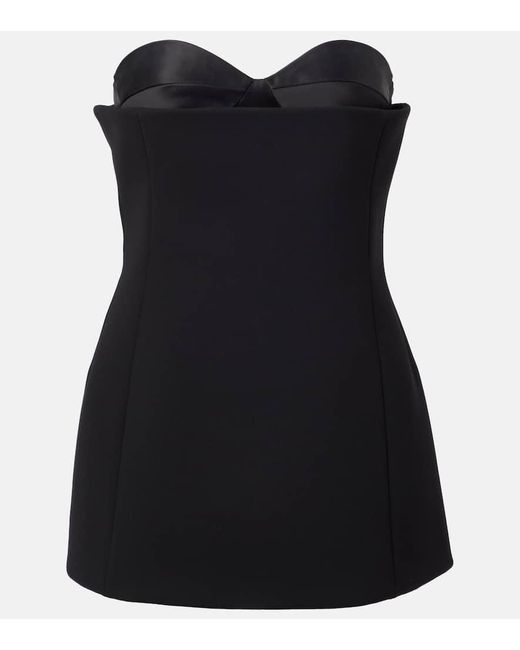 Khaite Black Ayla Crepe Corset