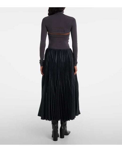 Alaïa Blue Second-Skin Cropped Cutout Top