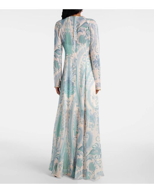 【Zimmermann】Illuminate beaded paisley maxi dress Zimmermann Illuminate Beaded Paisley Maxi Dress in Blue | Lyst