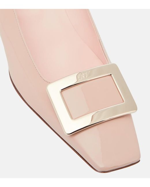 Roger Vivier Pink Belle Vivier Patent Leather Pumps