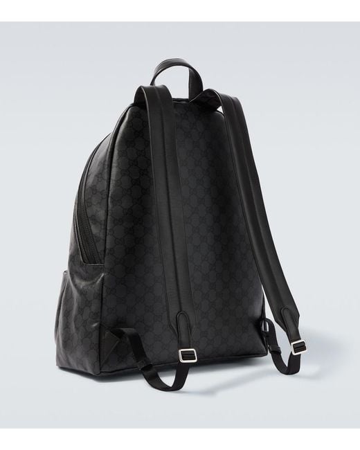 Gucci Black Essence Classic Gg Canvas Medium Backpack for men
