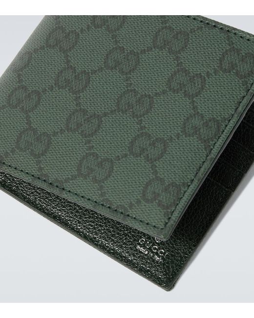 Gucci Green Gg Canvas Bifold Wallet for men